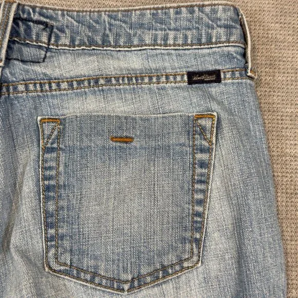 Levi Strauss Signature Denim Bermuda Shorts Womens 10 Low Rise Blue Stretch - Picture 5 of 14